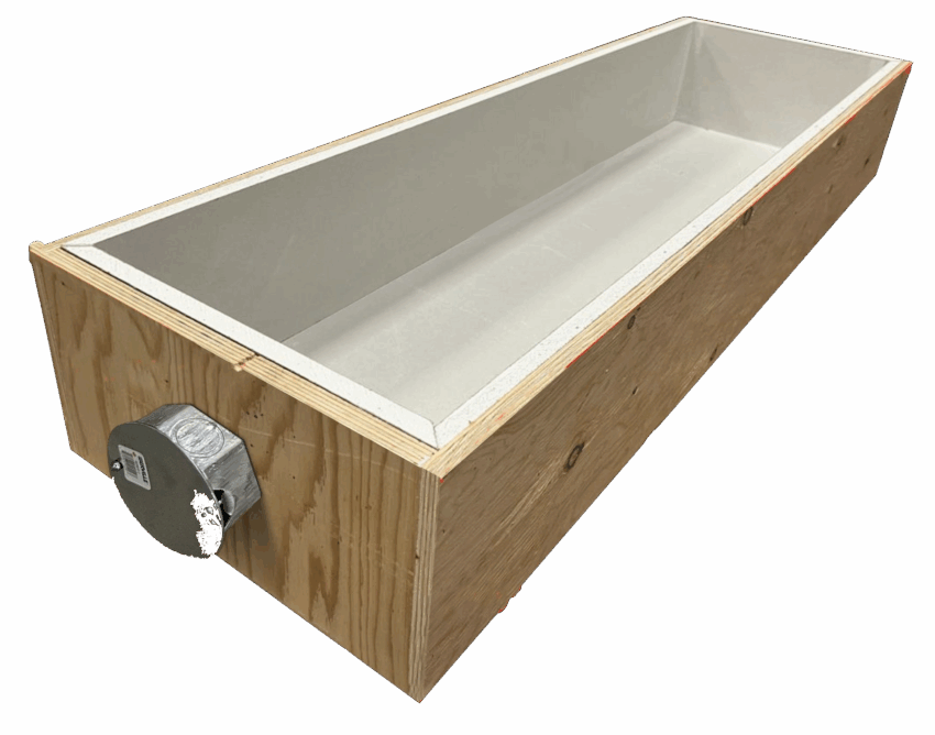 Eurofase fire-rated box for recessed EF60 patio heater installations