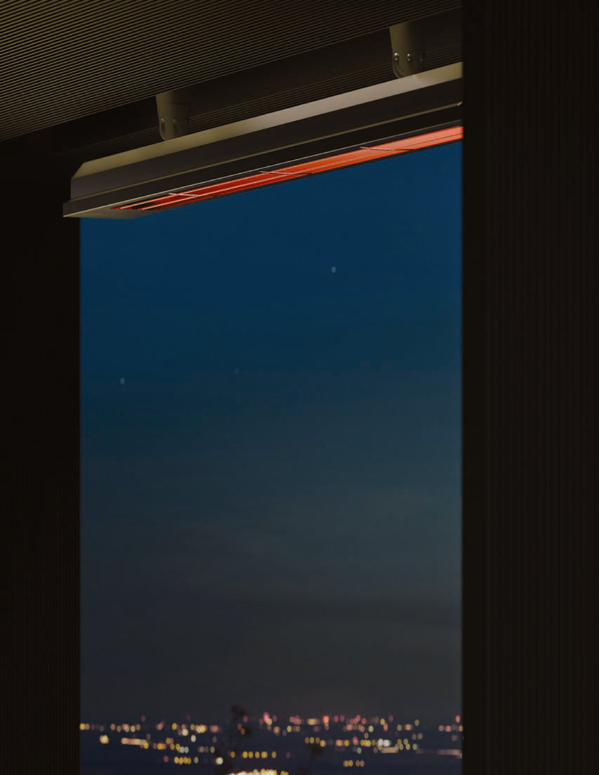 Eurofase EFH0138 Vellura floor 1500W heater and LED lamp — original Vellura brochure photograph