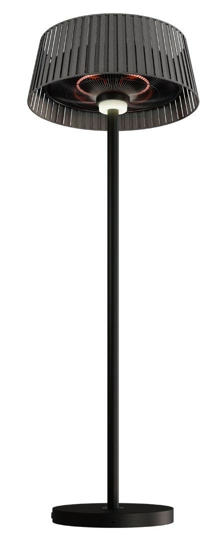 Eurofase Vellura freestanding heater pictured only to identify compatible fixture; purchase includes replacement fabric shade alone, not full heater