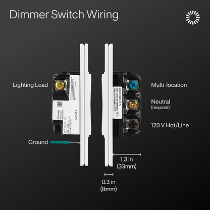 Lutron Sunnata LED+ Pro Max touch dimmer | ST-PRO-NR-WH-C | White | product / detail image