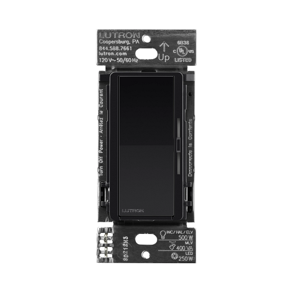 Lutron Diva LED+ Pro Max dimmer | DV-PRO-BL | Black | product / detail image