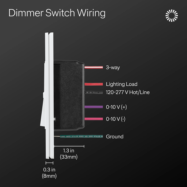 Lutron Diva 0-10V dimmer | DVSTV-R-WH-C | White | product / detail image