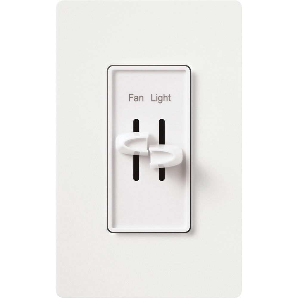 Lutron Skylark Dual Dimmer & 3-Speed Fan Control - 300W Inc/Hal 1.5A Fan | S2-LFSQH