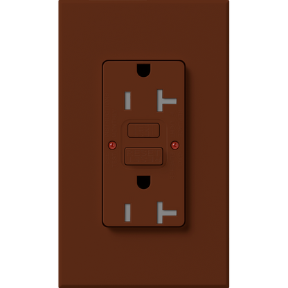 Lutron Nova T 20A Self-Testing GFCI Receptacle - Tamper-Resistant | NTR-20-GFST