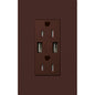 Lutron New Architectural 15A Tamper-Resistant USB-A Duplex Receptacle, Self-Testing, Wall Plate Not Included, Matte Finish, NTR-15-UBTR