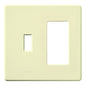 Lutron Fassada 2-Gang Wall Plate - 1 Traditional & 1 Designer Opening | FG-2-TD