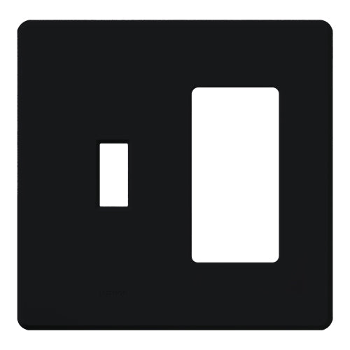 Lutron Fassada 2-Gang Wall Plate - 1 Traditional & 1 Designer Opening | FG-2-TD