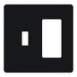 Lutron Fassada 2-Gang Wall Plate - 1 Traditional & 1 Designer Opening | FG-2-TD