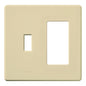 Lutron Fassada 2-Gang Wall Plate - 1 Traditional & 1 Designer Opening | FG-2-TD