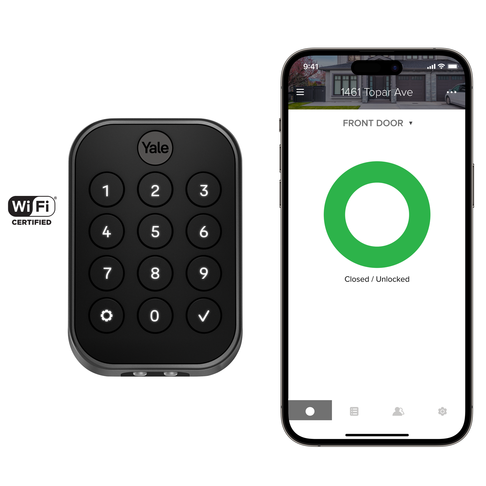 Marketing image of the Yale Pro 2 Key-Free Keypad Lock – Wi-Fi | YRD634-WF1