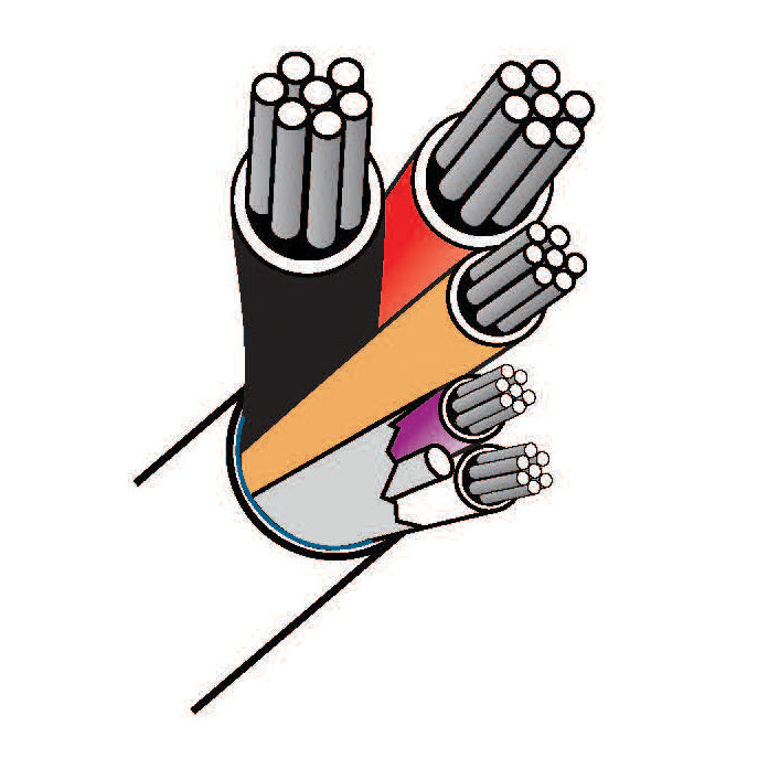 Lutron GRAFIK Eye Long-Distance Control Link Cable, 12/22 AWG, Plenum Rated, 500ft | GRX-PCBL-46L-500