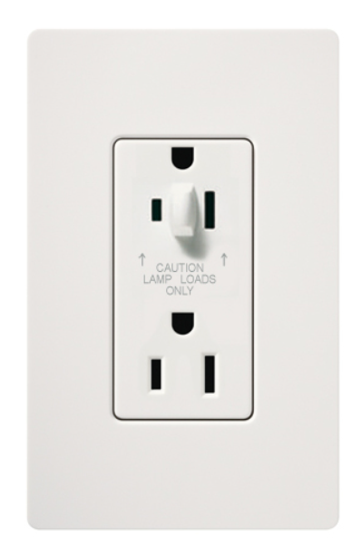 Lutron Half Dimming Tamper-Resistant Receptacles - Satin Color 20A 120/125V | SCR-20-HDTR-XX
