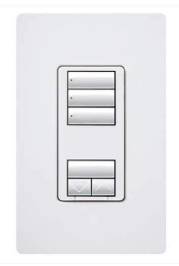 Lutron RA3 3-Button Favorite Scene with Raise/Lower | RRD-HN3S-XX