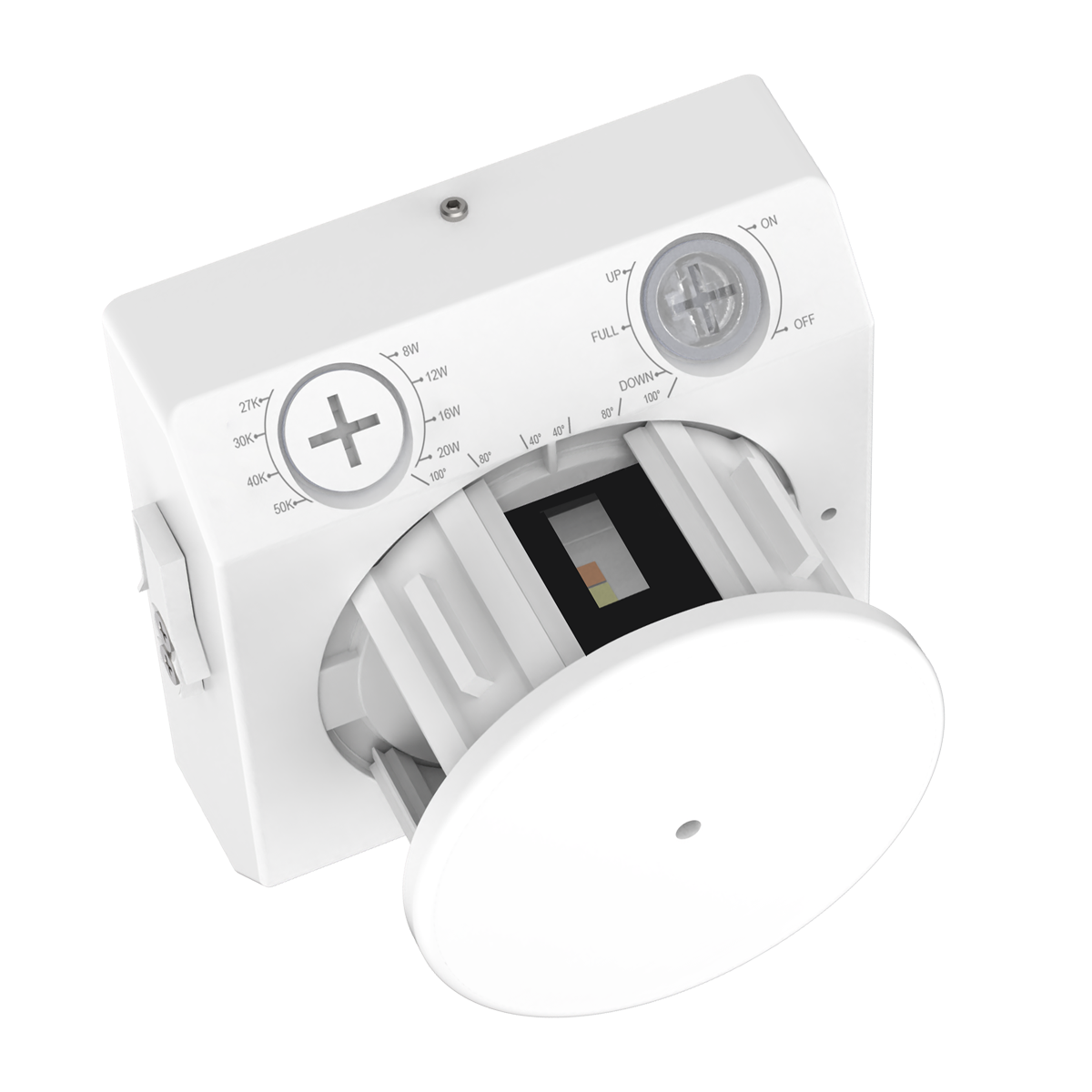 Clair Obscure - Changeable Silhouette Wall Light - Selectable Wattage 8/12/16/20W - Selectable CCT 2700/3000/4000/5000K - 120-347V — Finish: White