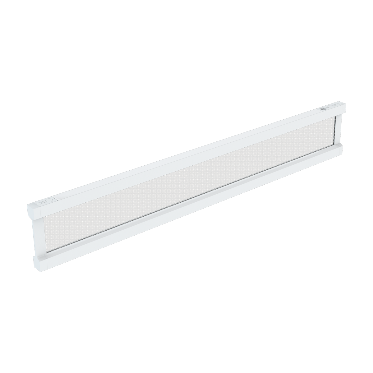 Reno Stratos - Architectural Vertical Pendant with Tri-Side Illumination and Translucent Optics | 40W | Selectable CCT: 30/35/4000K | 120-347V | 10ft Canopy Suspension Kit Included | 10ft Cord | **Included in Box: Curved End Cap (2 pcs) and Straight End Cap (2 pcs)** | RENO-ULVP-DV-40W-MCCT / R33421, R33422 — Color: White