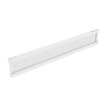 Reno Stratos - Architectural Vertical Pendant with Tri-Side Illumination and Translucent Optics | 40W | Selectable CCT: 30/35/4000K | 120-347V | 10ft Canopy Suspension Kit Included | 10ft Cord | **Included in Box: Curved End Cap (2 pcs) and Straight End Cap (2 pcs)** | RENO-ULVP-DV-40W-MCCT / R33421, R33422 — Color: White