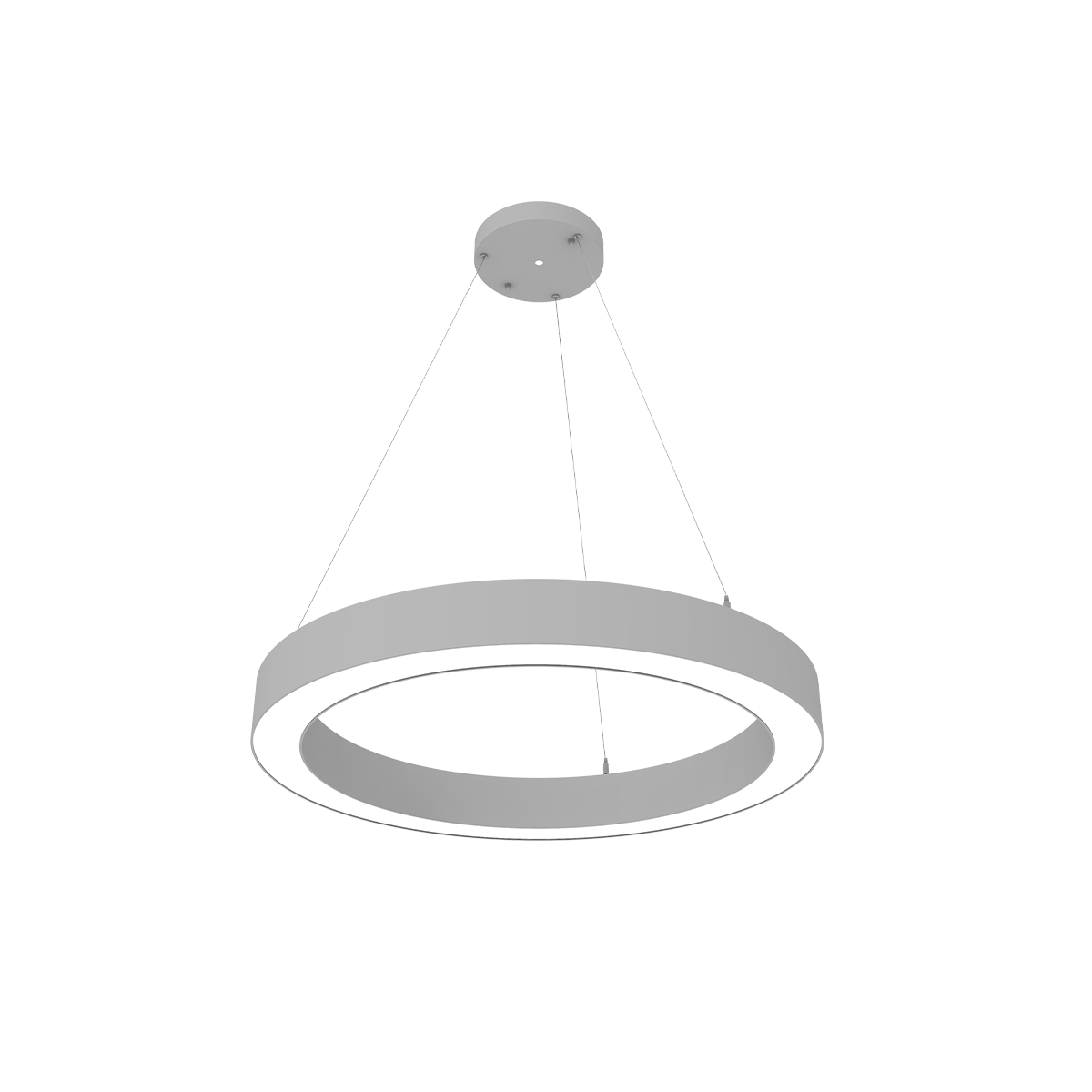 Reno Aurora - 36" Architectural Ring Fixture | Selectable Wattage: 30/40/50/60W | Selectable CCT: 30/35/40/50K | Selectable Direct And Indirect Light Ratios | 120-347V | Suspension Cables And Canopy Included | DLC Pending | RENO-CIRSUS-36-DV-MW-MCCT / R34403, R34404 — Color: White