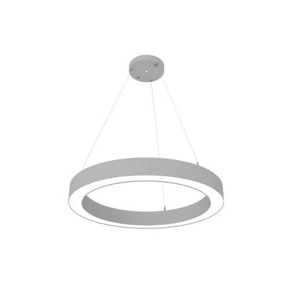 Reno Aurora - 36" Architectural Ring Fixture | Selectable Wattage: 30/40/50/60W | Selectable CCT: 30/35/40/50K | Selectable Direct And Indirect Light Ratios | 120-347V | Suspension Cables And Canopy Included | DLC Pending | RENO-CIRSUS-36-DV-MW-MCCT / R34403, R34404 — Color: White