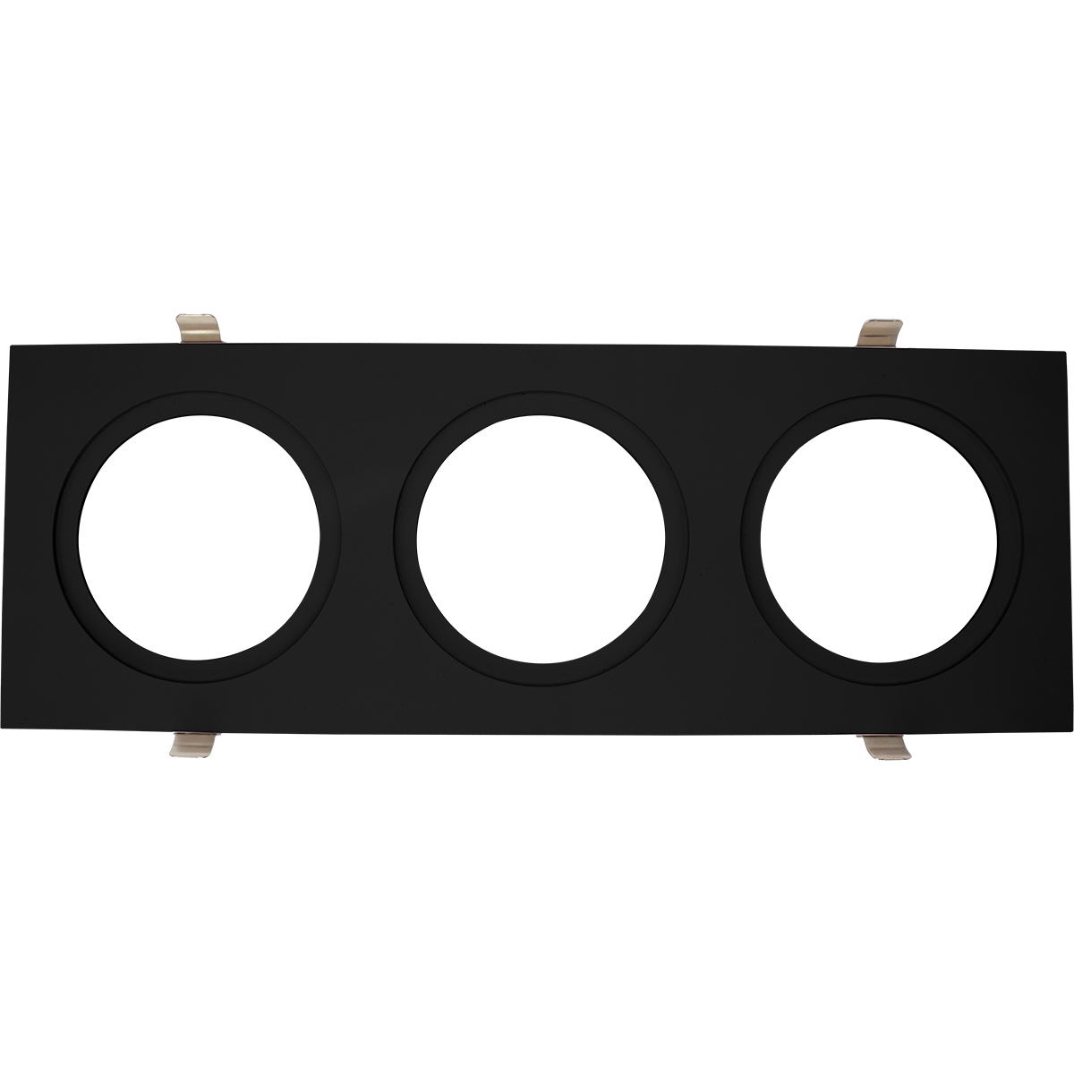 Aura - Multiple Lighting System Plates for three 3.5" Round Regressed Gimbals — Finish: Black