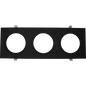 Aura - Multiple Lighting System Plates for three 3.5" Round Regressed Gimbals — Finish: Black