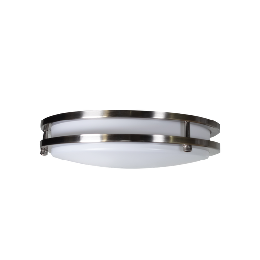Deco - 12" Slim Double Ring Ceiling Fixture with Integrated Microwave Sensor - Selectable Wattage 8/12/16W - Selectable CCT 27/30/35/40/50K - 120V ... — Size: 12"