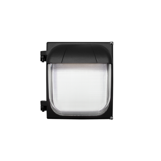 Aerion - Traditional Slim Wall Pack R1 - Selectable Wattages 20/40/60W - Selectable CCT 3000/4000/5000K - 120-347V - Black Finish — Reflector: R1