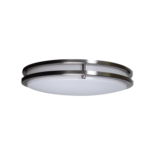 Product Display Visual of the SKU: RENO-CLD-14"-BN-MW-MCCT-G2 for Marketing of theReno 14" Slim Double Ring Ceiling Fixture 

Selectable Wattage 12/16/22W | Selectable CCT 27/30/35/40/50K | 120V | RENO-CLD-14"-BN-MW-MCCT-G2