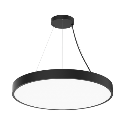 Evoke - 36" Round Highbay Fixture | Selectable Wattage: 60/100/140/175W | Selectable CCT: 27/30/35/40/50K | 120-347V — Color: Black