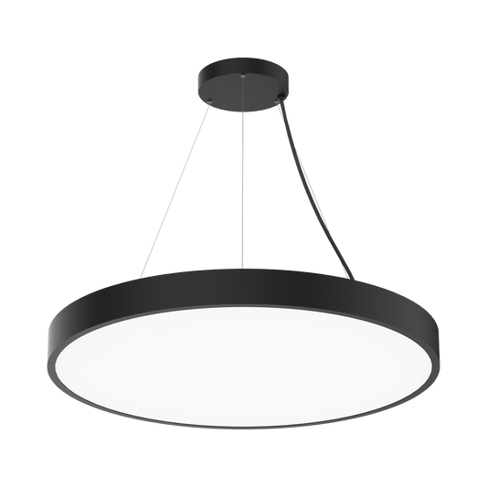 Evoke - 36" Round Highbay Fixture | Selectable Wattage: 60/100/140/175W | Selectable CCT: 27/30/35/40/50K | 120-347V — Color: Black