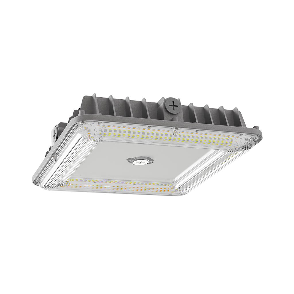 Flare - Square Canopy R2 - Selectable Wattage 45/55/65/75W - Selectable CCT 30/40/5000K - 120-347V - Black Finish — Title: Default Title