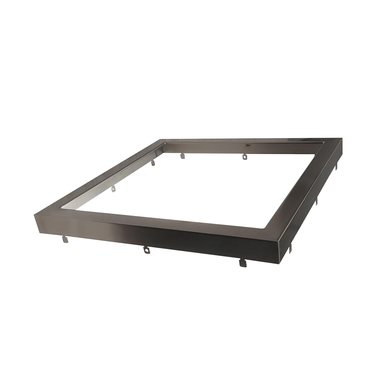 Sol - 12" Black Trim for Square Slim Surface Fixture — Finish: Brushed Nickel