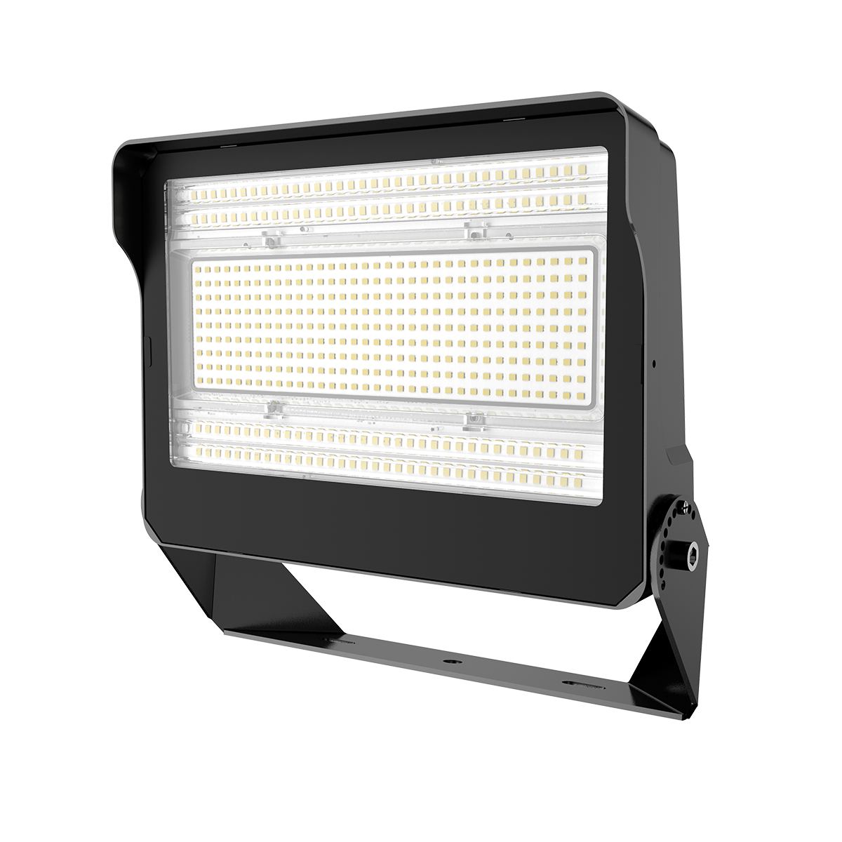 Aries - Optic Adjustable Flood Light - Selectable Wattage 90/120/150W - Selectable CCT 30/40/5000K - 120-347V - Black Finish — Reflector: R3