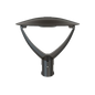 Reno Halo - Architectural Post Top Fixture Selectable Wattage 40/50/60W - Selectable CCT 3000/4000/5000K - 120-347V — Type: R2; Color: Black