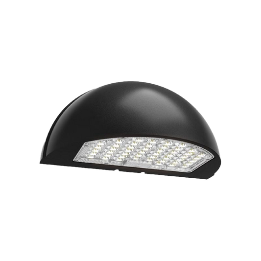Eclipse - Half-Moon Wall Pack R1 - Selectable Wattage 24/32/40W - Selectable CCT 30/40/50K - 120-347V - Built-In DC Photocell — Reflector: R1