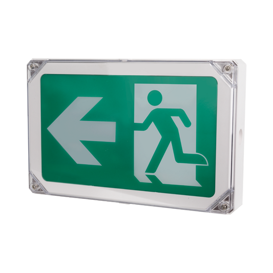 Emergency - WET Location Running MAN Sign - IP65 - 120MINS Battery Back UP - 120-347Vac - 24 Hour Recharge Time — Title: Default Title