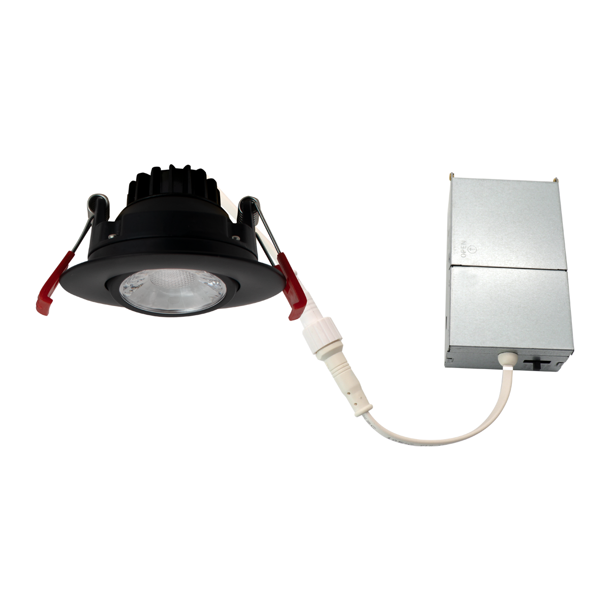 Reno AURA 3 inch round gimbal recessed downlight - Black - R36136