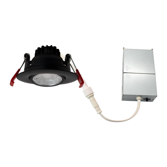 Reno AURA 3 inch round gimbal recessed downlight - Black - R36136
