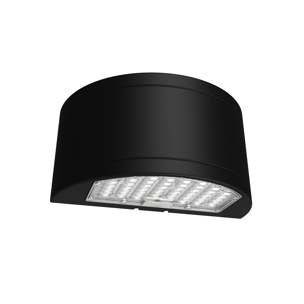 Cinema - UP & Down Semi-Circle Wall Pack R1 - Selectable Wattages 24/32/40W - Selectable CCT 3000/4000/5000K - 120-347V - Black Finish — Reflector: R1