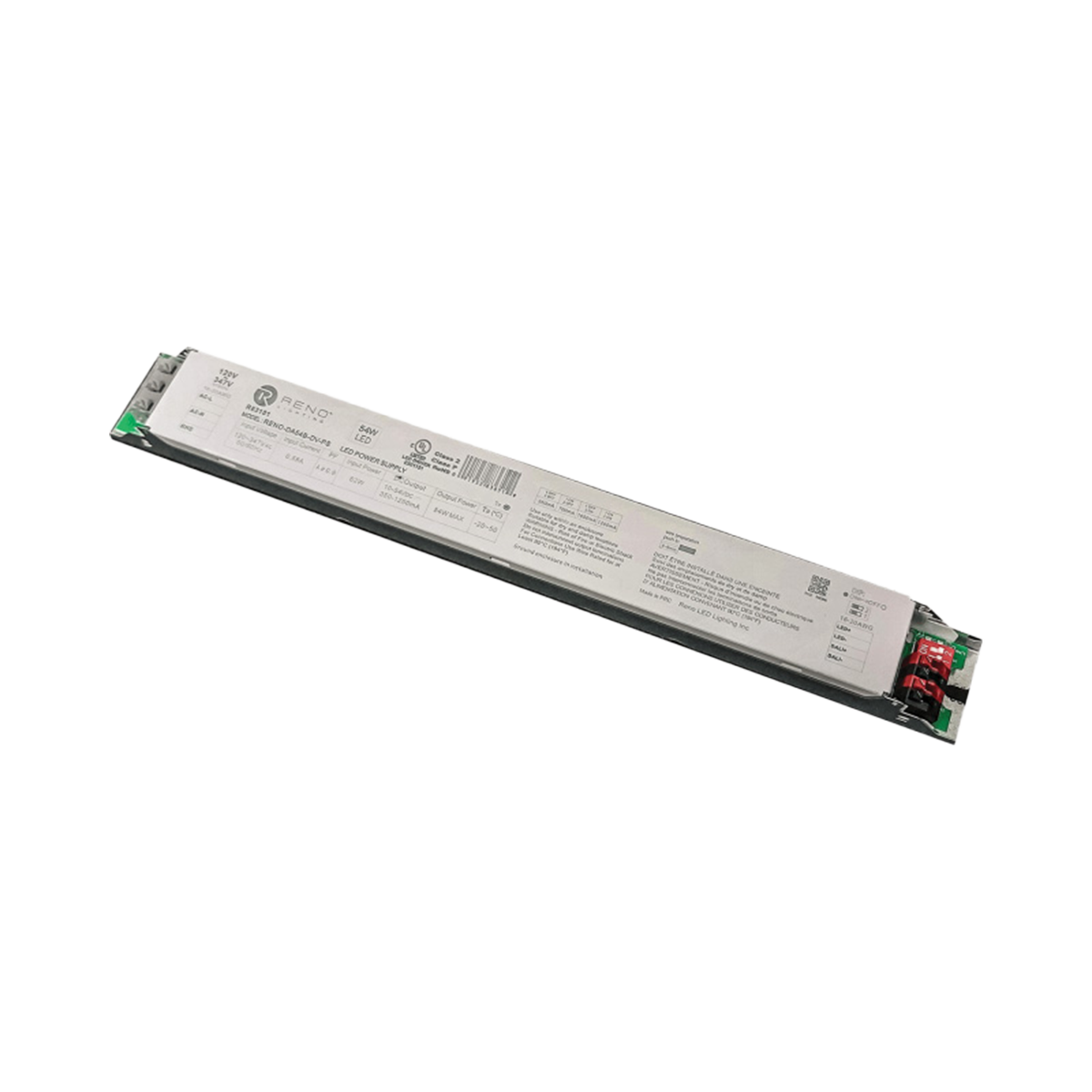 The Reno LED DALI Driver is suitable for DALI-1 and DALI-2 enabled systems - Output current 350-1200 mA by adjusting dip switch - Max. output power... — Title: Default Title