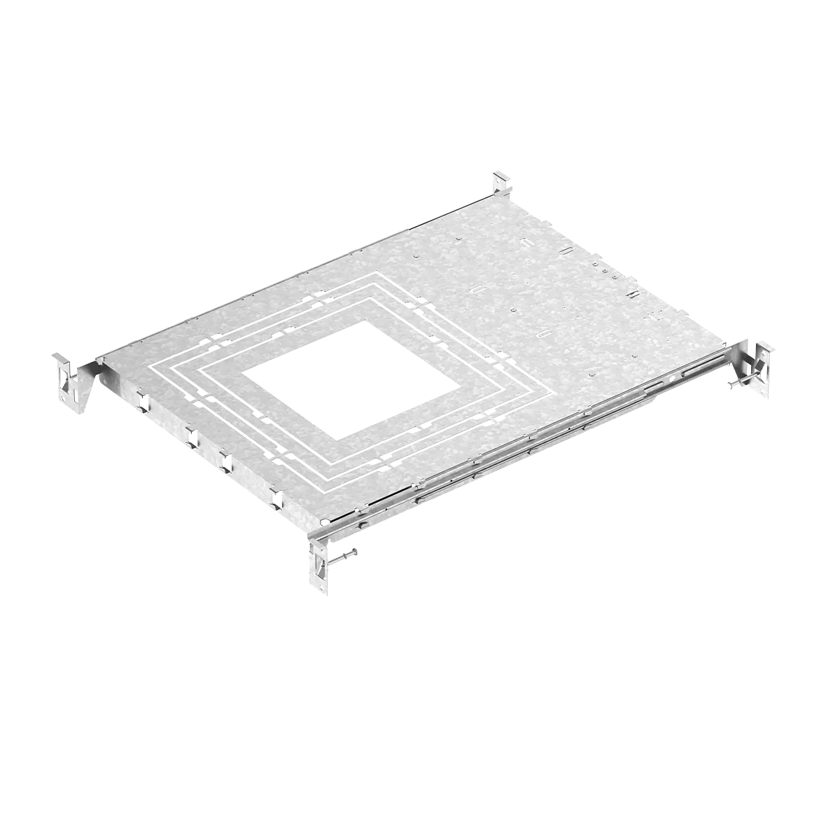 Reno 3-in-1 square commercial downlight mounting plate - R39235