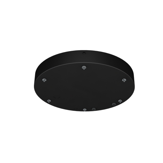 Reno Aurora - Canopy Kit for the Architectural Ring Fixture Suitable for mounting two fixtures - Includes the Cable Gripper, Ceiling Bracket, and Driver Bracket — Color: Black