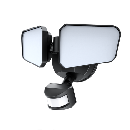 OPS - Security Light | 26W | Selectable CCT 27/30/35/40/5000K | 120-277V | 60FT D2D Function | Detection Degree 180° — Color: Black