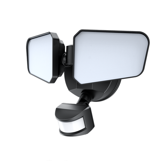 OPS - Security Light | 26W | Selectable CCT 27/30/35/40/5000K | 120-277V | 60FT D2D Function | Detection Degree 180° — Color: Black