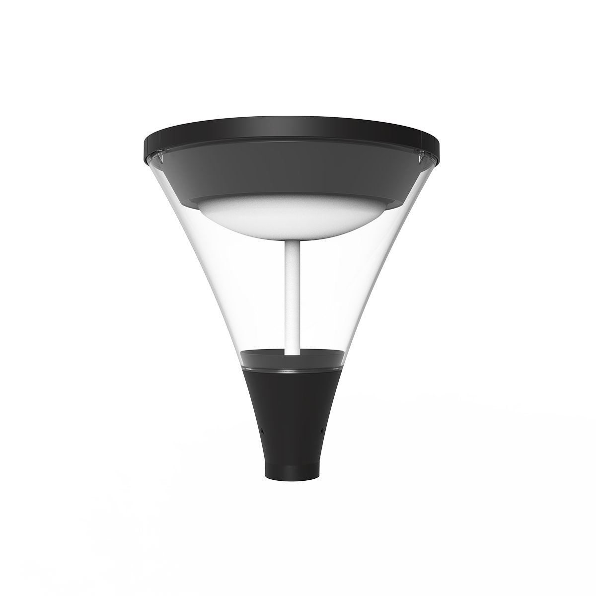 Halo - Urban Post TOP Fixture - Selectable Wattage 18/30/45/60W - Selectable CCT 3000/4000/5000K - 120-347V — Finish: Black