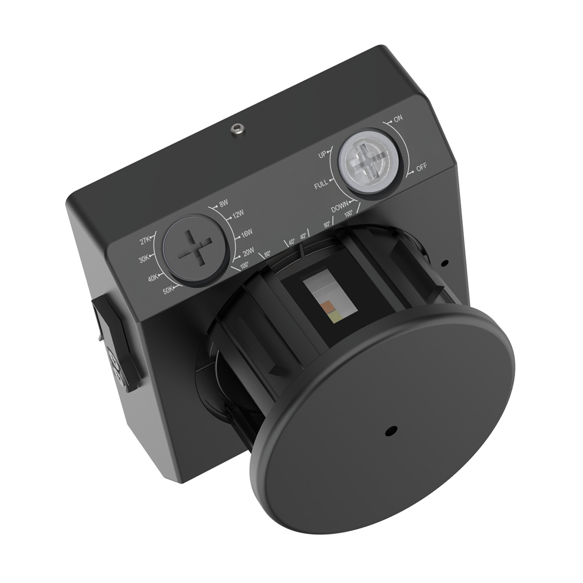 Clair Obscure - Changeable Silhouette Wall Light - Selectable Wattage 8/12/16/20W - Selectable CCT 2700/3000/4000/5000K - 120-347V — Finish: Black