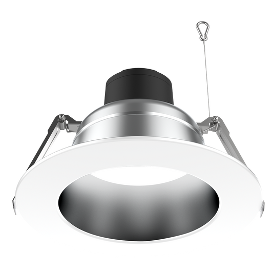 Product Display Visual of the SKU: RENO-DL8-MW-DV-MCCT-AL for Marketing of theReno 8" Aluminum Commercial Downlight

Selectable Wattage 18/27/36W | Selectable CCT 27/30/35/40/50K | 120-347V | 3IN1 Dimming 0-10V/Triac/ELV |White Trim | RENO-DL8-MW-DV-MCCT-AL