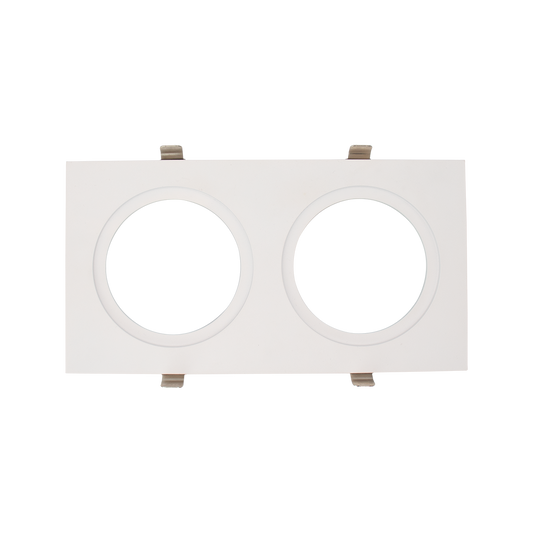 Aura - Multiple Lighting System Plates for two 3.5" Round Regressed Gimbals — Finish: White