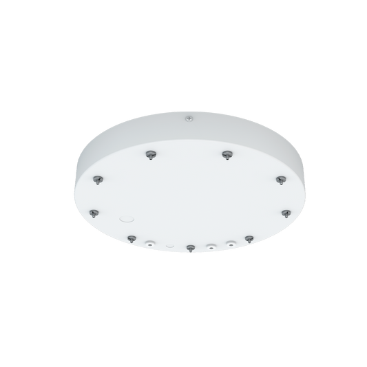 Reno Aurora - Canopy Kit for the Architectural Ring Fixture Suitable for mounting three fixtures - Includes the Cable Gripper, Ceiling Bracket, and Driver Bracket — Color: White