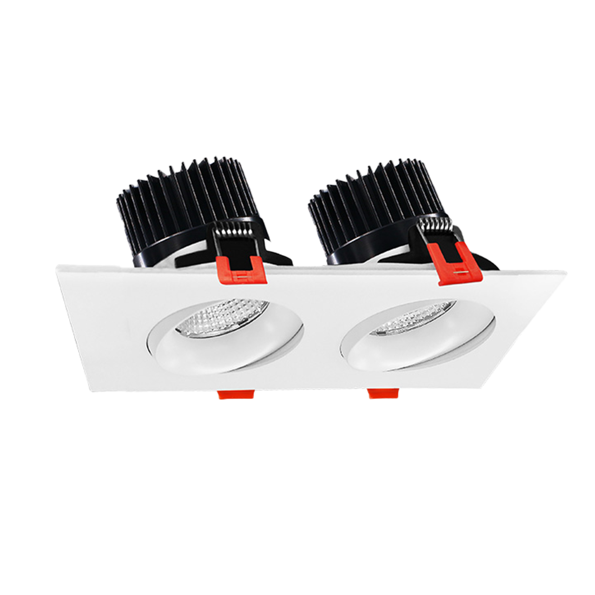 Product Display Visual of the SKU: RENO-LED-AURA-35-S24W-5CCT-WH-SQ for Marketing of theReno 3.5" SQUARE GIMBAL  | RENO-LED-AURA-35-S24W-5CCT-XX-SQ | RENO-LED-AURA-35-SQ