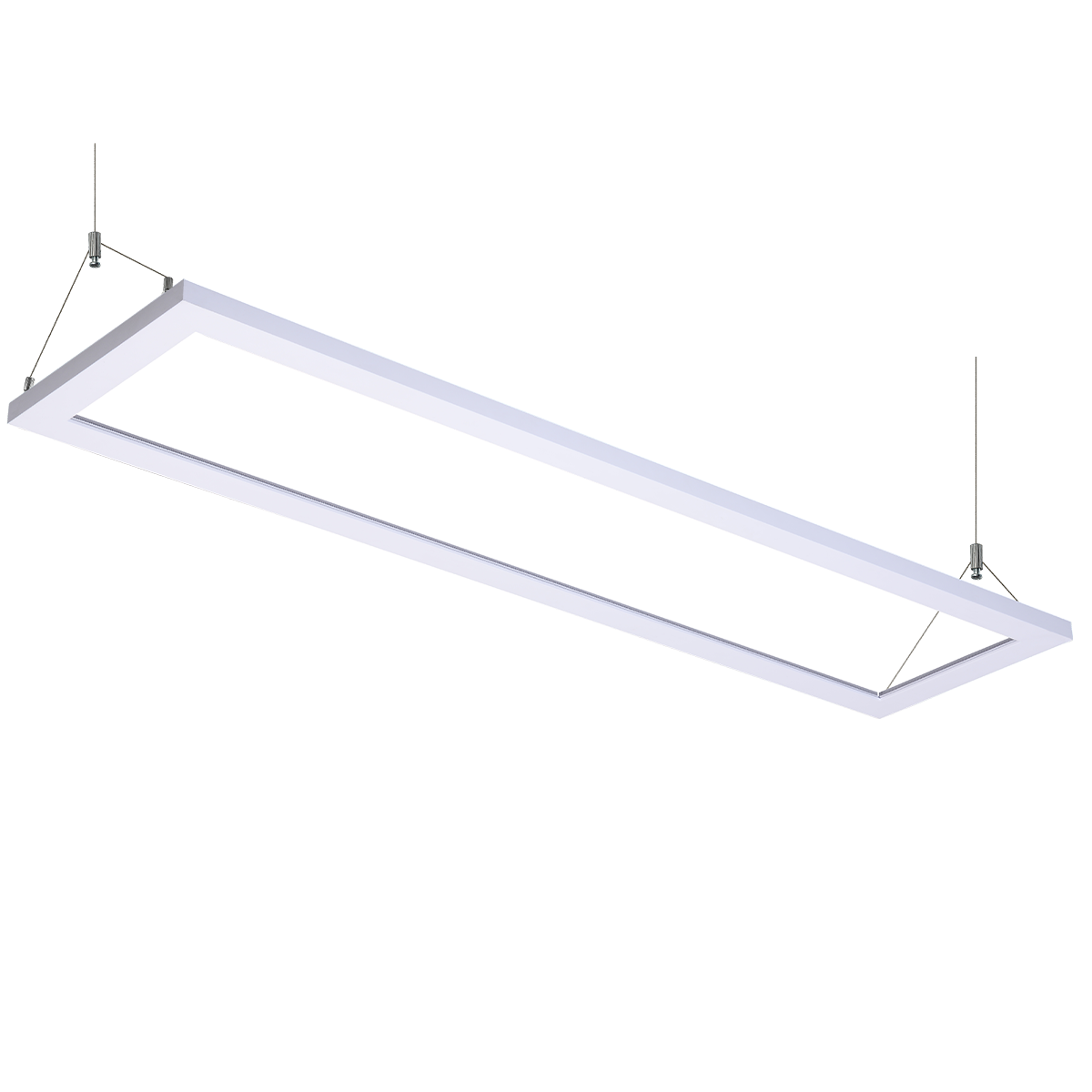 Reno Lucid - 1x4 Bi - Directional Pendant with Translucent Optics 40W - Selectable CCT 35/40/5000K - 120-347V - 10ft Canopy Suspension Kit Included - 10ft White Cord